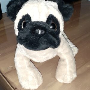 A Fawn pug stuffed animal